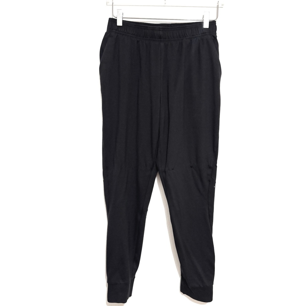Apana Black Athletic Jogger Pants Elastic Waist Womens Athleisure Workout Lounge